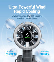 Diveblues close-up of five-blade rotor highlighting powerful airflow efficiency