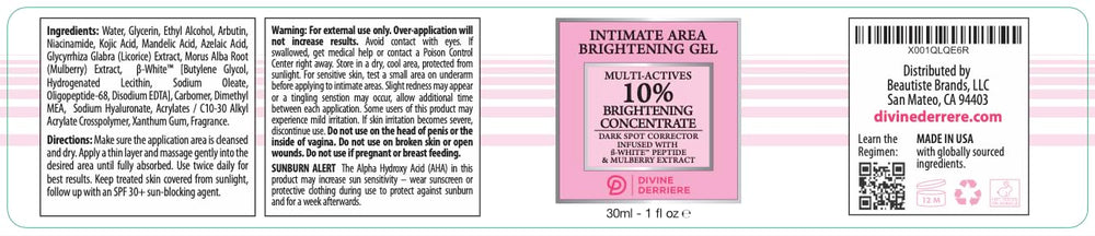 Divine Derriere before and after example showing improved even-tone