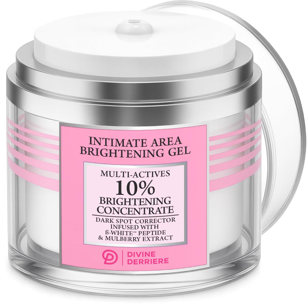 Divine Derriere front packaging showing clean brightening cream benefits