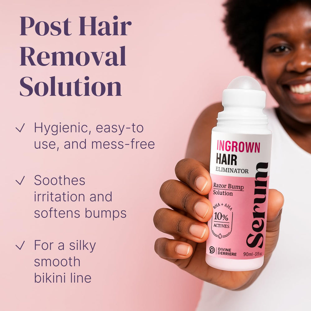 Divine Derriere used in bikini routine to soothe post-shave irritation