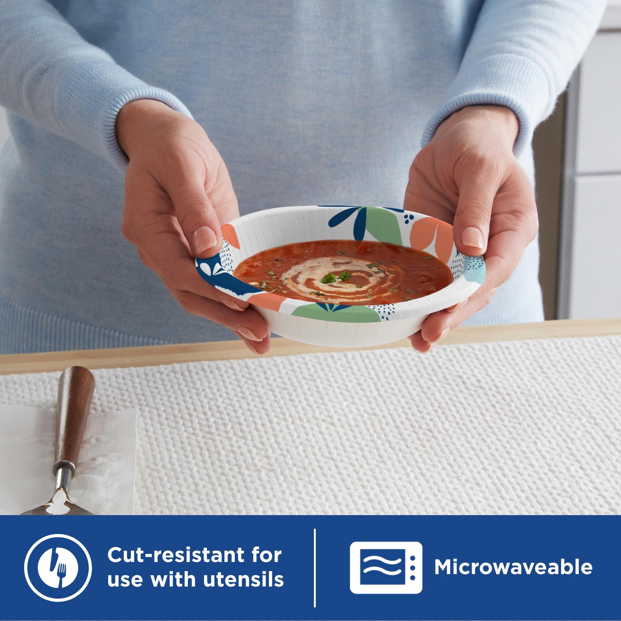 Dixie bowls stacked demonstrating compact storage and bulk supply