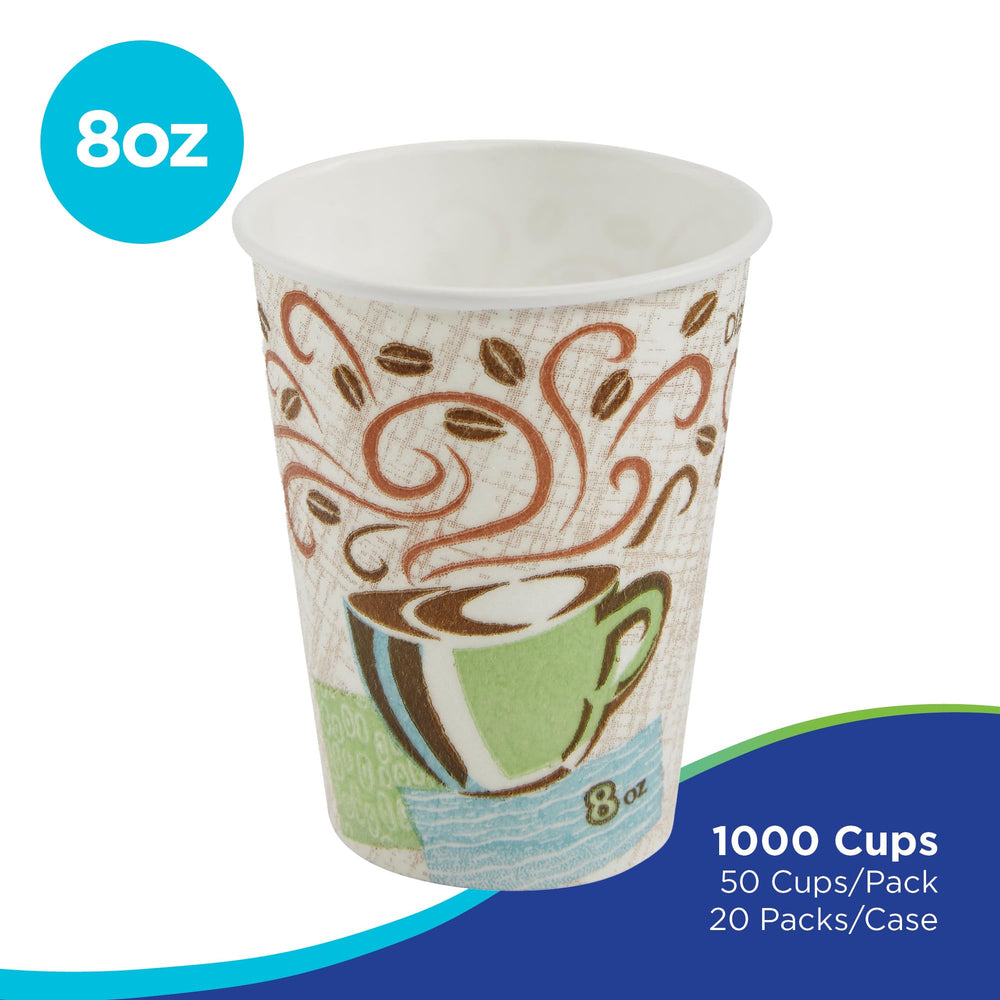 Georgia-Pacific Dixie cup textured side close-up highlighting soft grip and heat insulation benefit