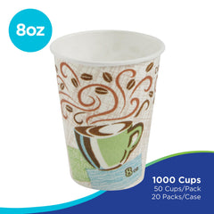 Georgia-Pacific Dixie cup textured side close-up highlighting soft grip and heat insulation benefit