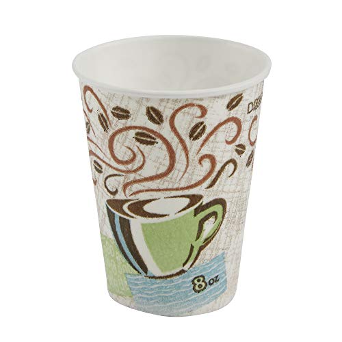 Georgia-Pacific Dixie cup fitted with a small lid demonstrating spill control and takeaway convenience