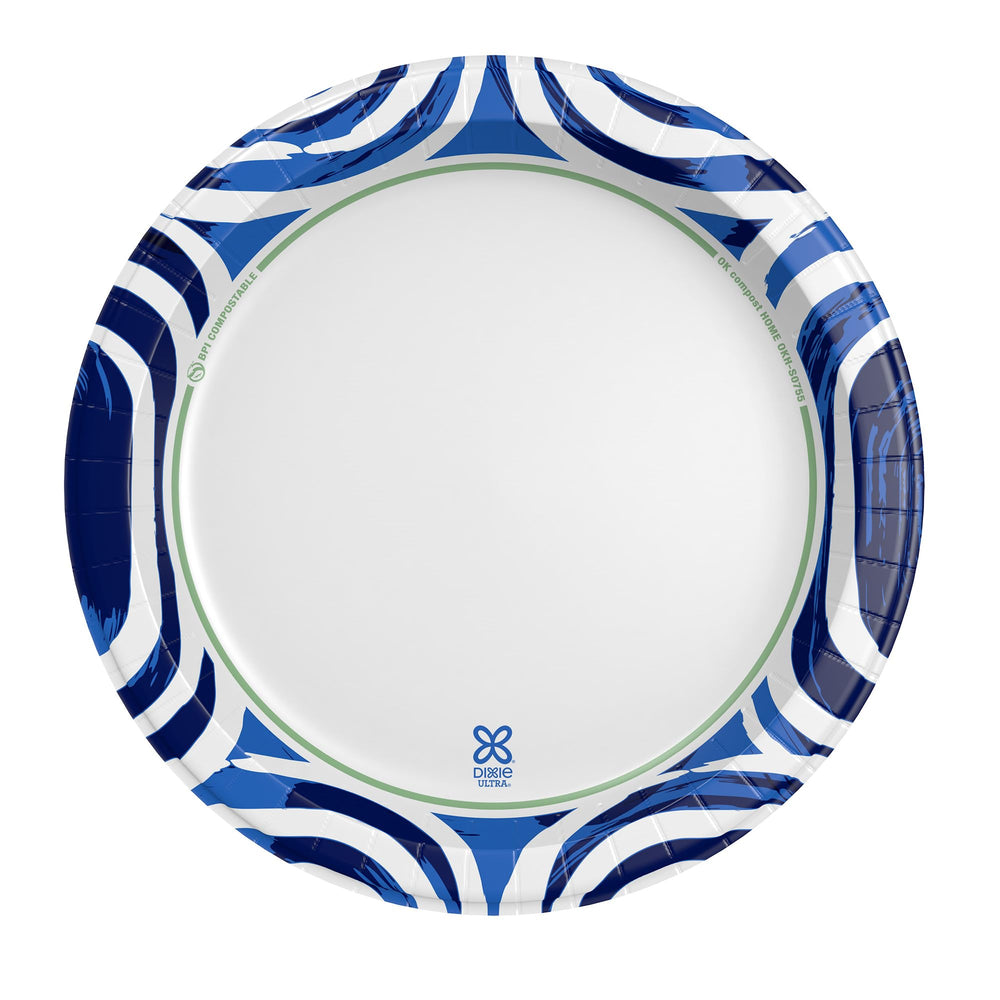 Dixie Ultra plate next to ruler showing true 10‑inch dinner size