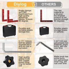 Diylog detail of L-shaped screw and plastic nut fastening system providing secure corner hold