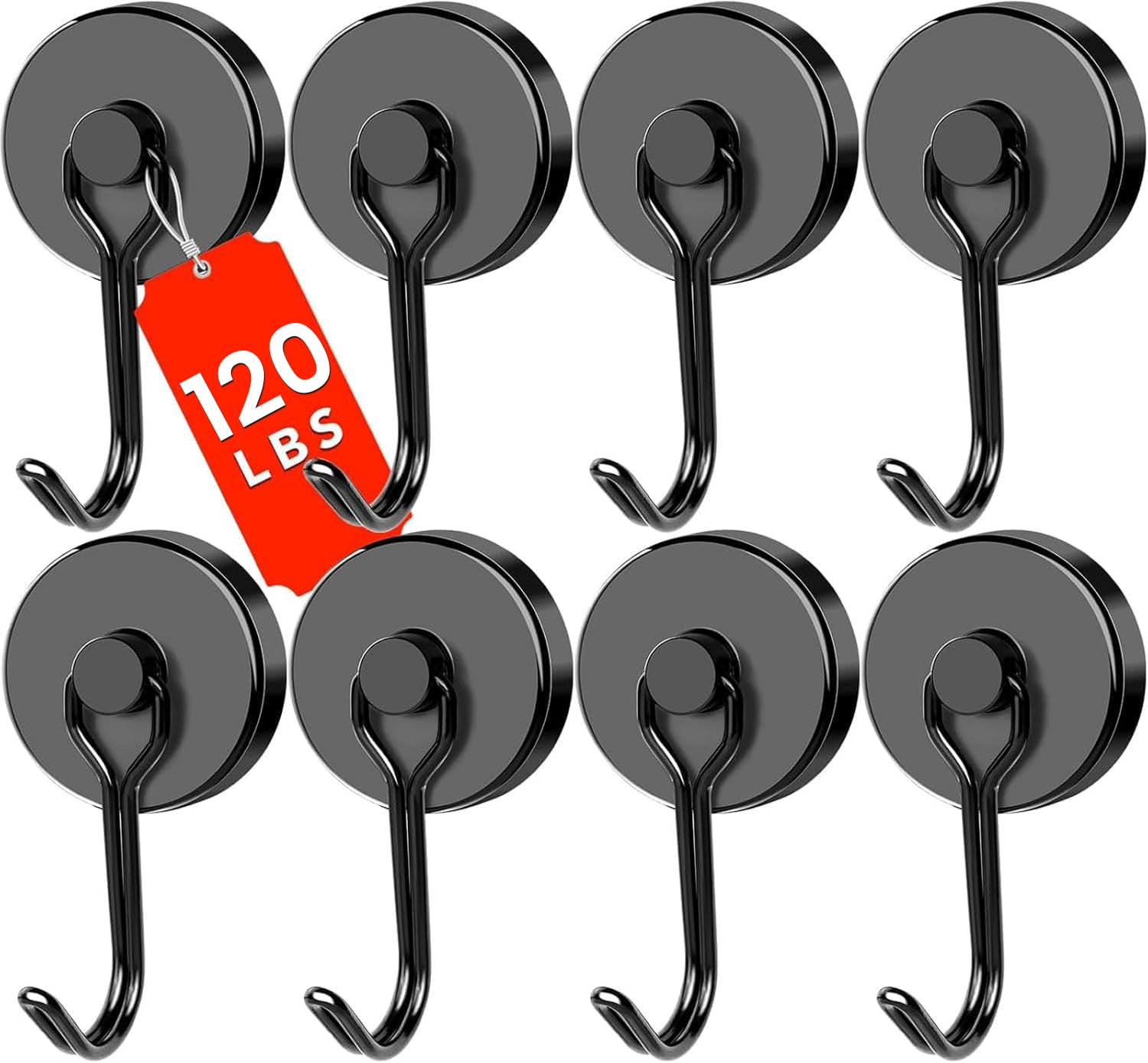DIYMAG front packaging showing eight magnetic hooks and benefits