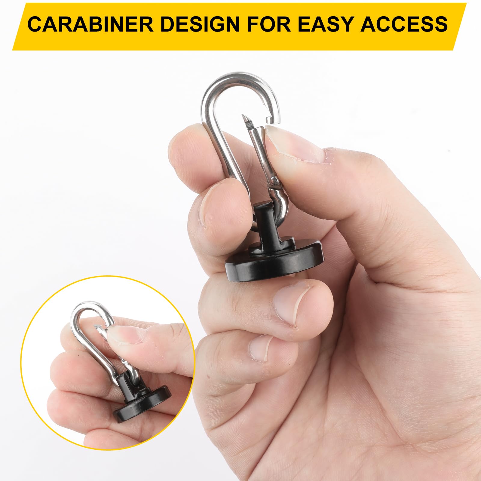 DIYMAG hooks scale size comparison with ruler showing compact dimensions and strength benefit