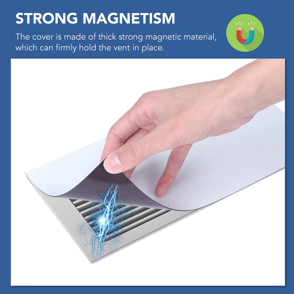DIYMAG installed on a floor metal register showing immediate airflow control and comfort benefit