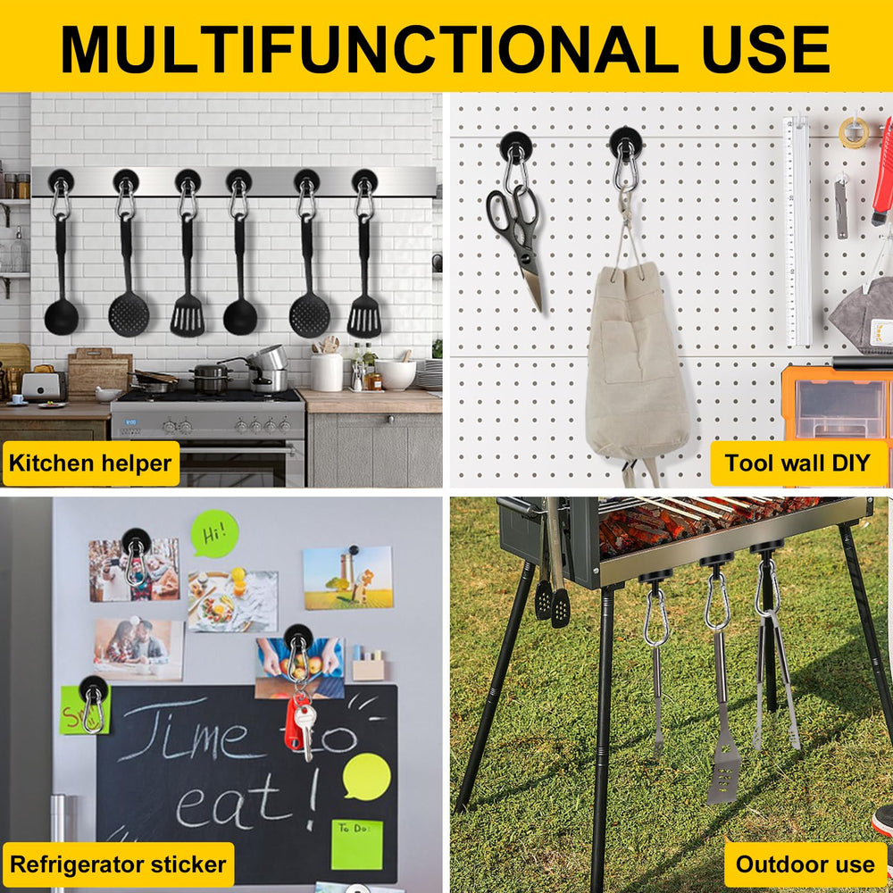 DIYMAG lifestyle garage organization showing multiple hooks creating tidy efficient workspace