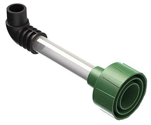 Diyvac clear tube close-up revealing removed sediment and visible flow benefit