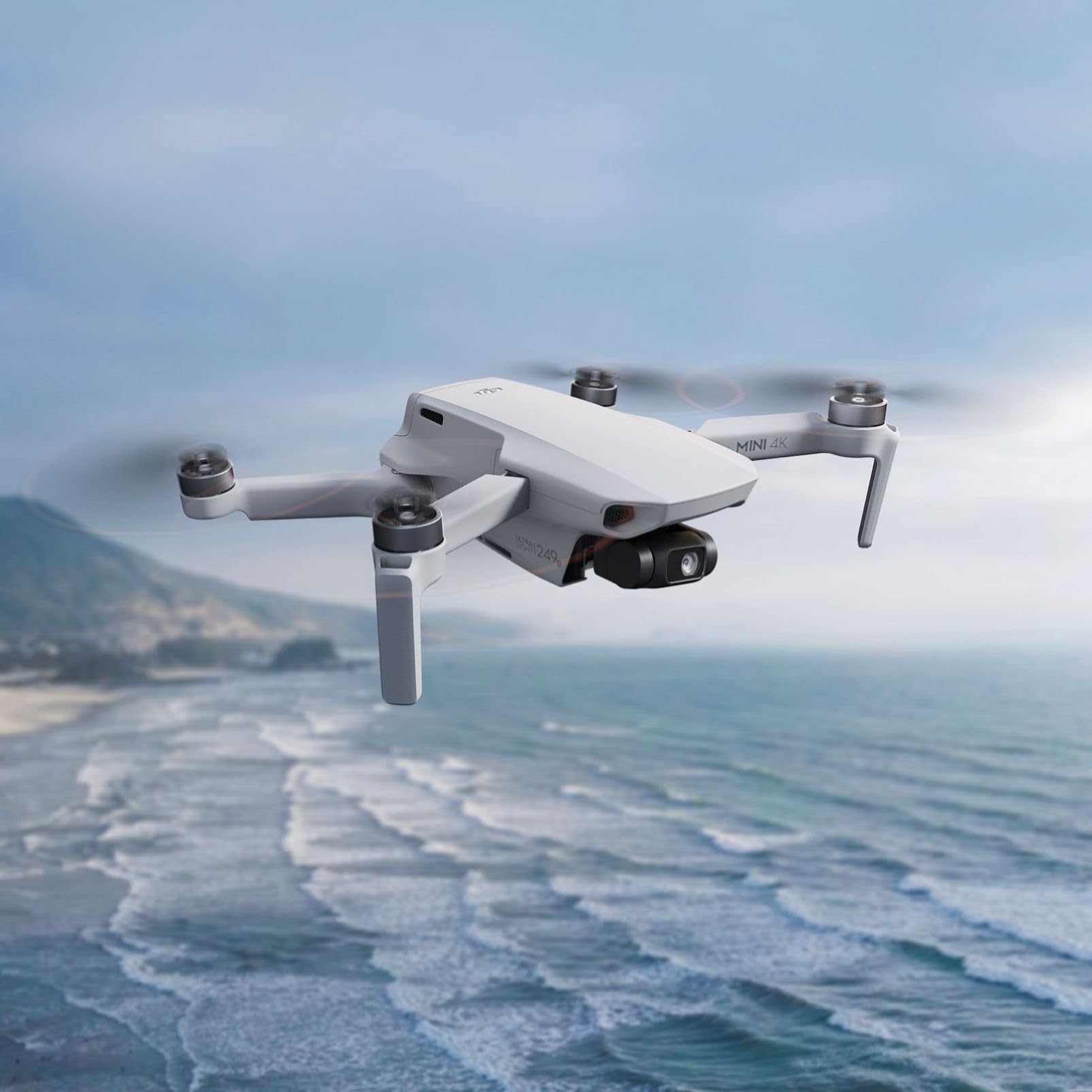 DJI Mini 4K capturing beach sunset demonstrating cinematic 4K footage