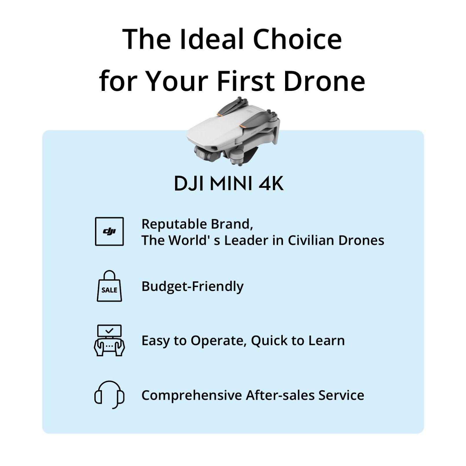 DJI Mini 4K next to smartphone showing lightweight under-249g advantage