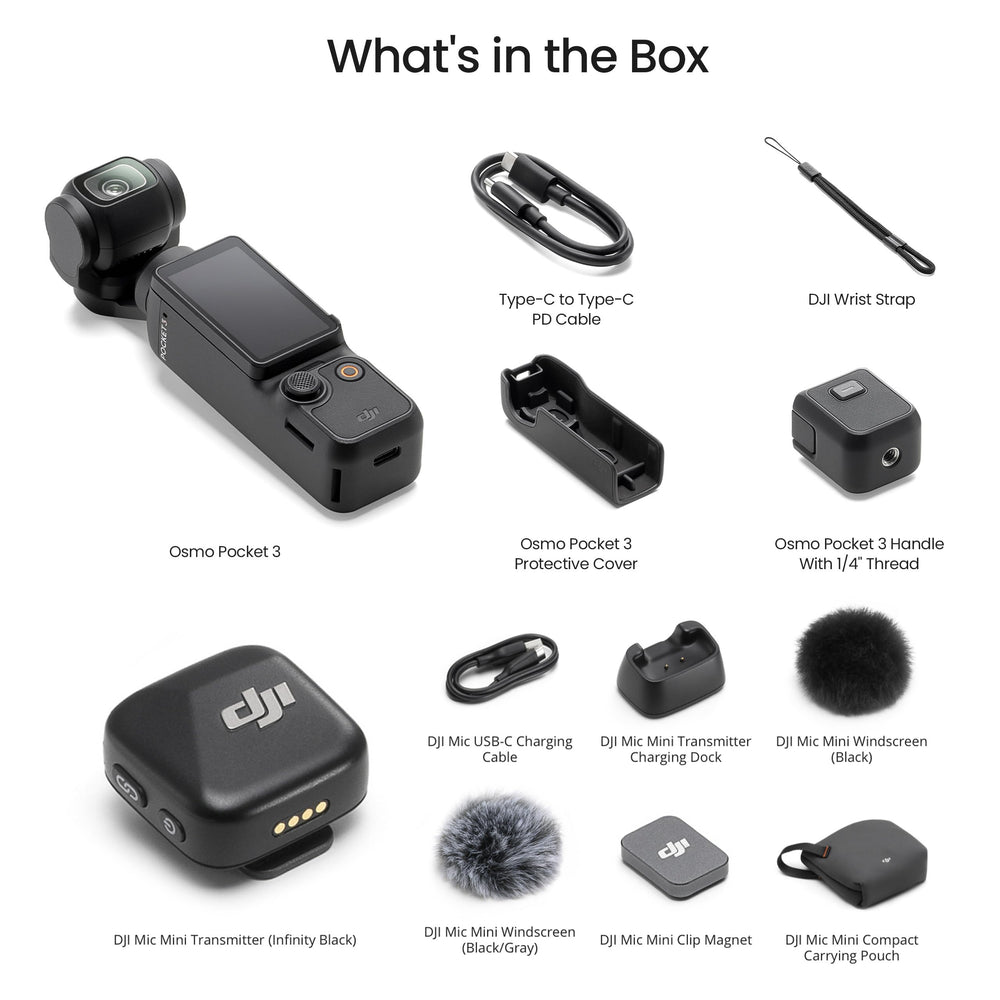 DJI Osmo Pocket 3 rotating 2-inch touchscreen for easy horizontal and vertical framing
