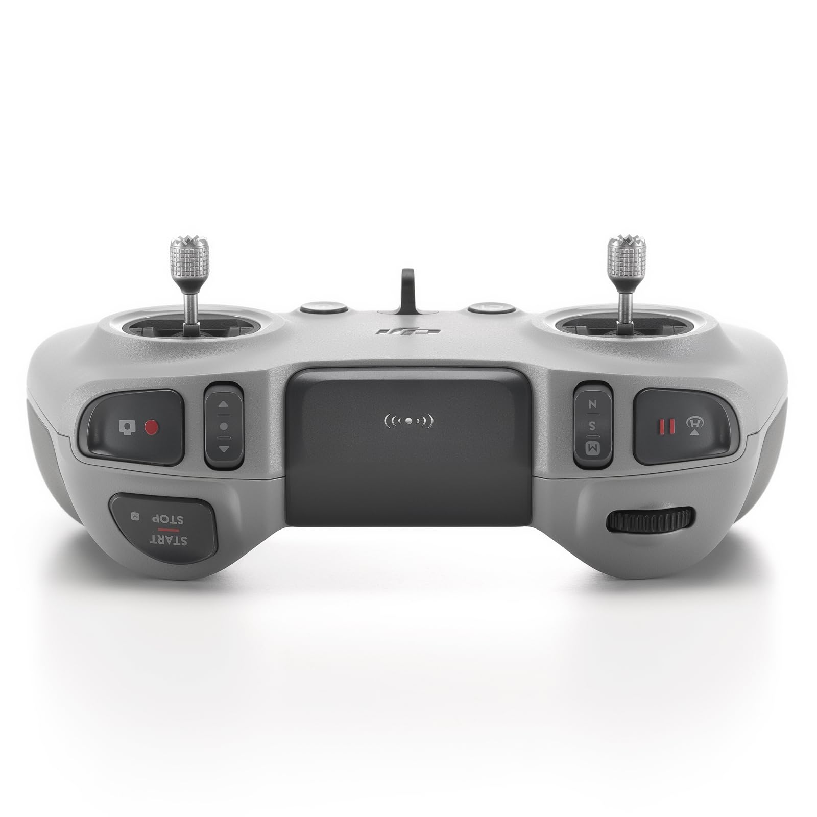 DJI Remote Controller 3 held in hand showing scale and ergonomic advantage for pilots