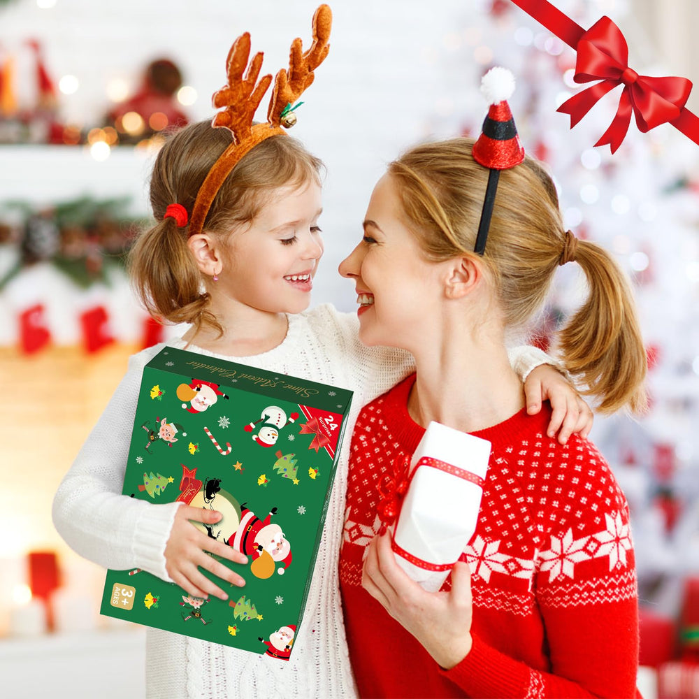 Dketlu calendar on Christmas table creating festive family activity