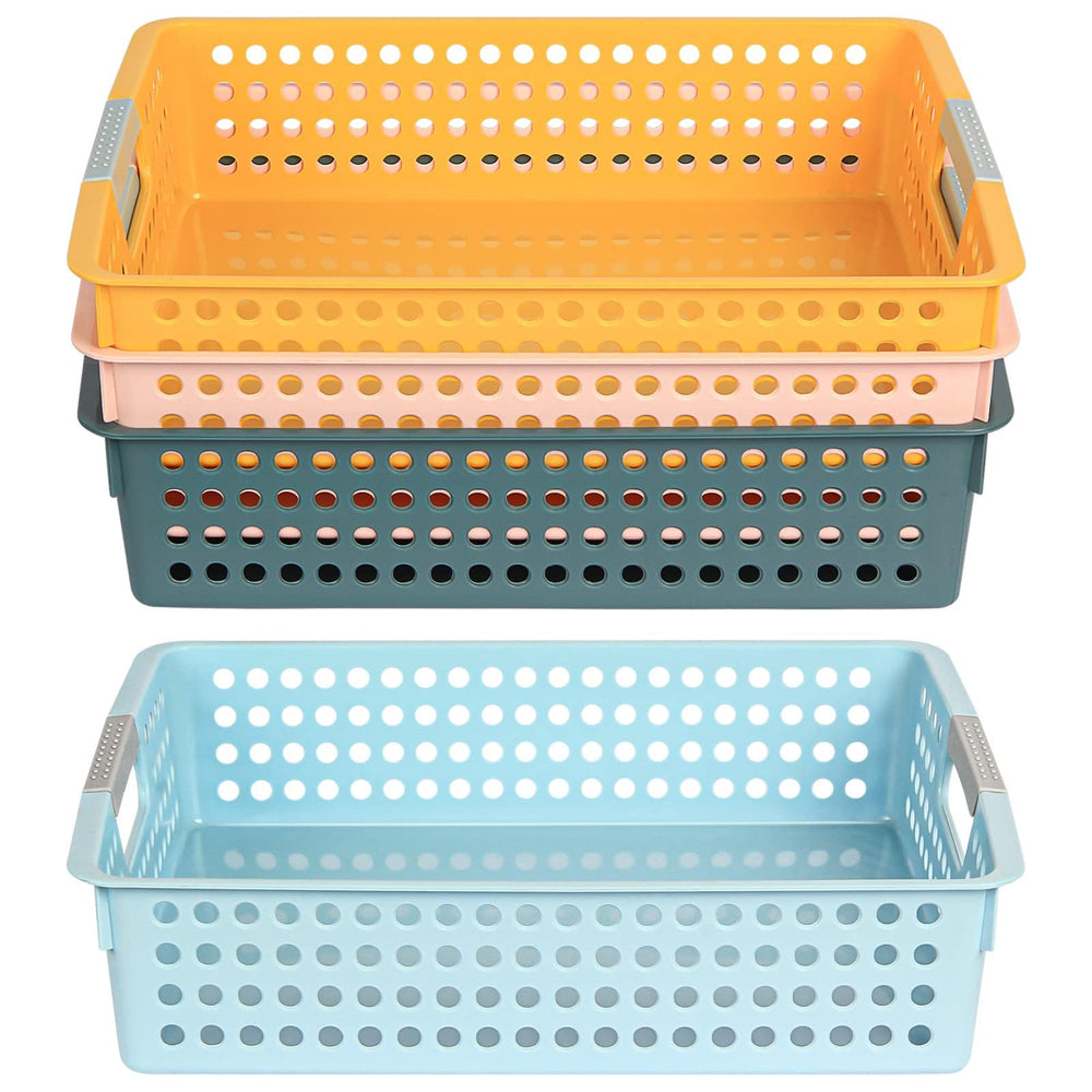 DLUCKY front view showing four stackable A4 paper trays for tidy organization