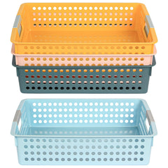 DLUCKY front view showing four stackable A4 paper trays for tidy organization