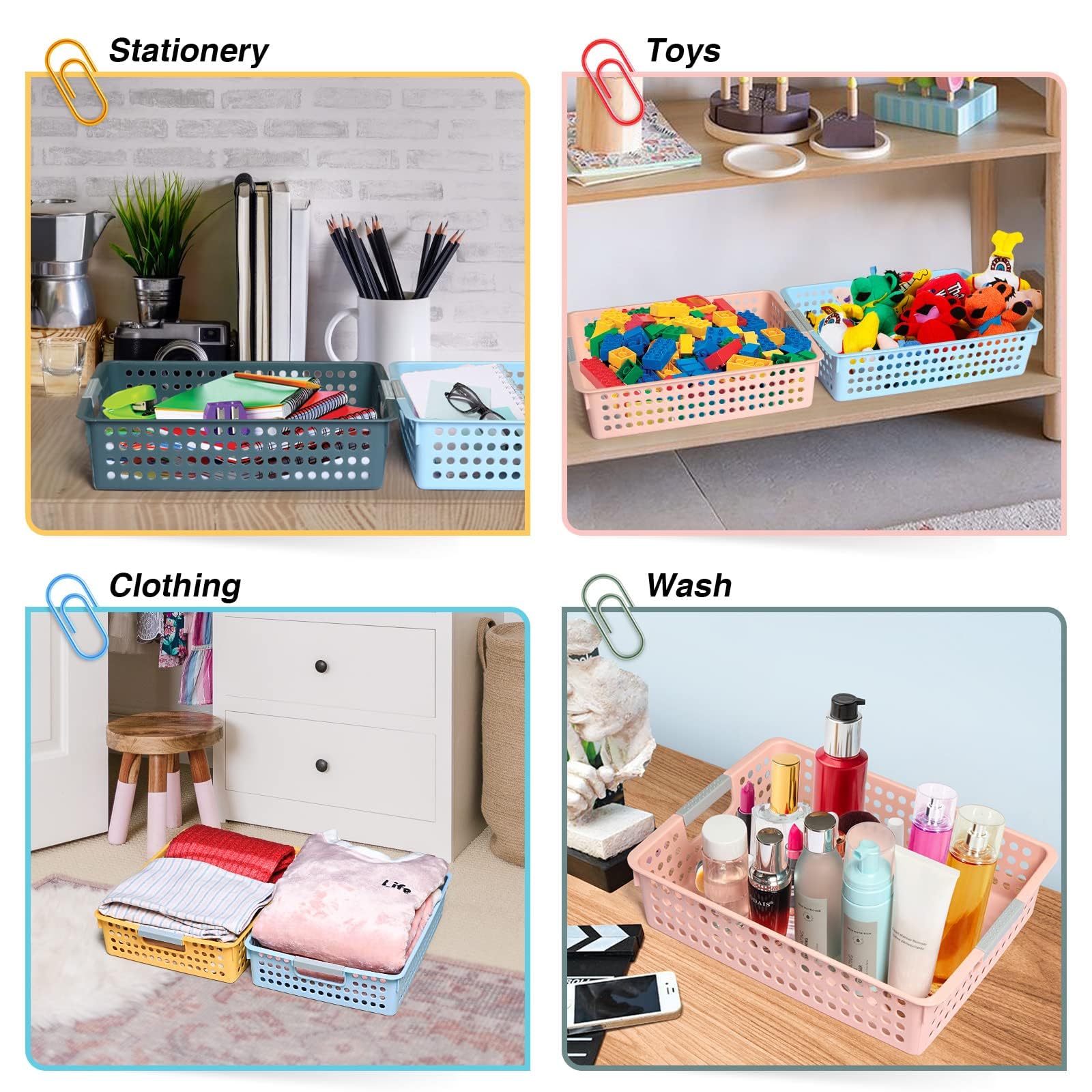 DLUCKY trays arranged in home office demonstrating versatile organization