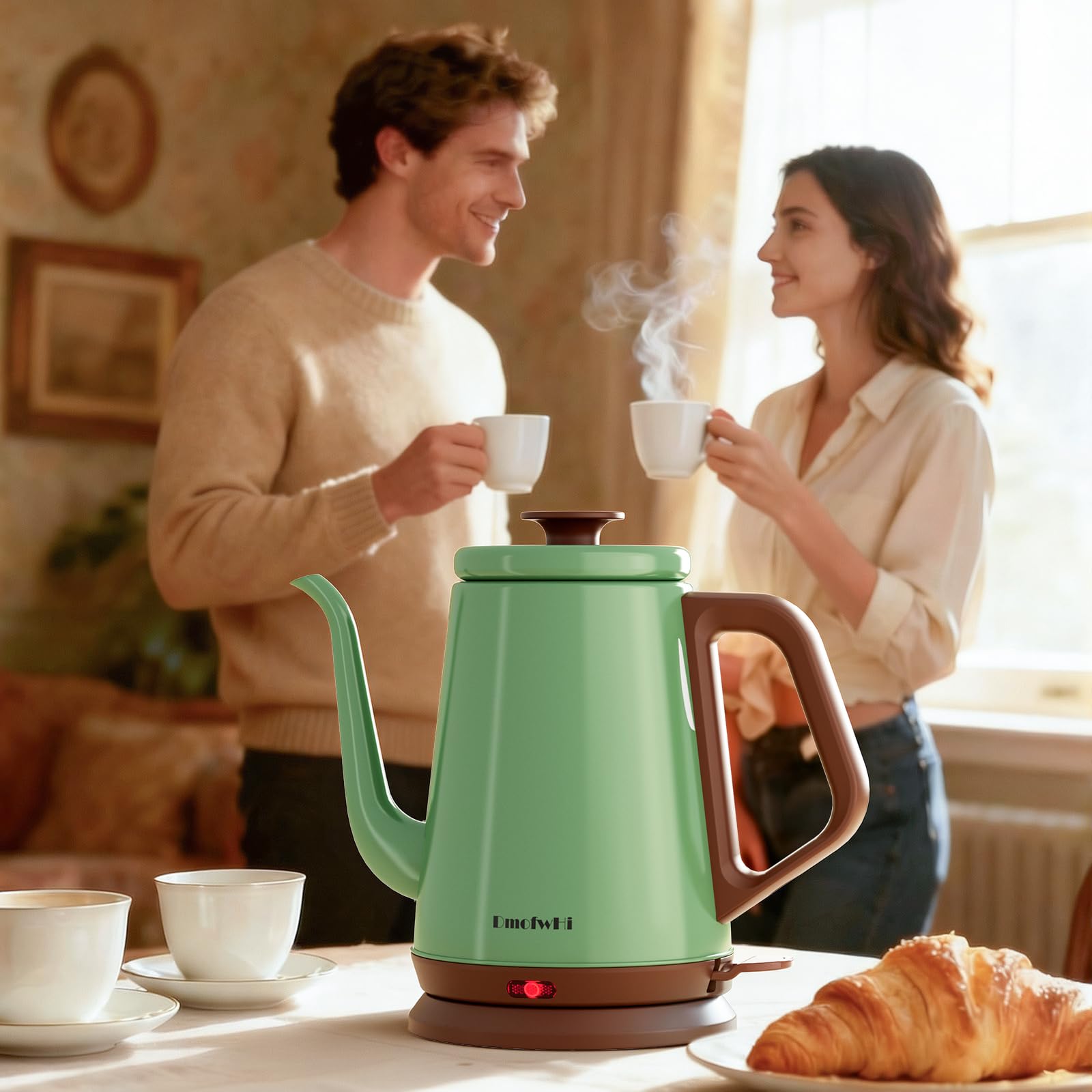 DmofwHi kettle staged in kitchen conveying compact footprint and daily convenience