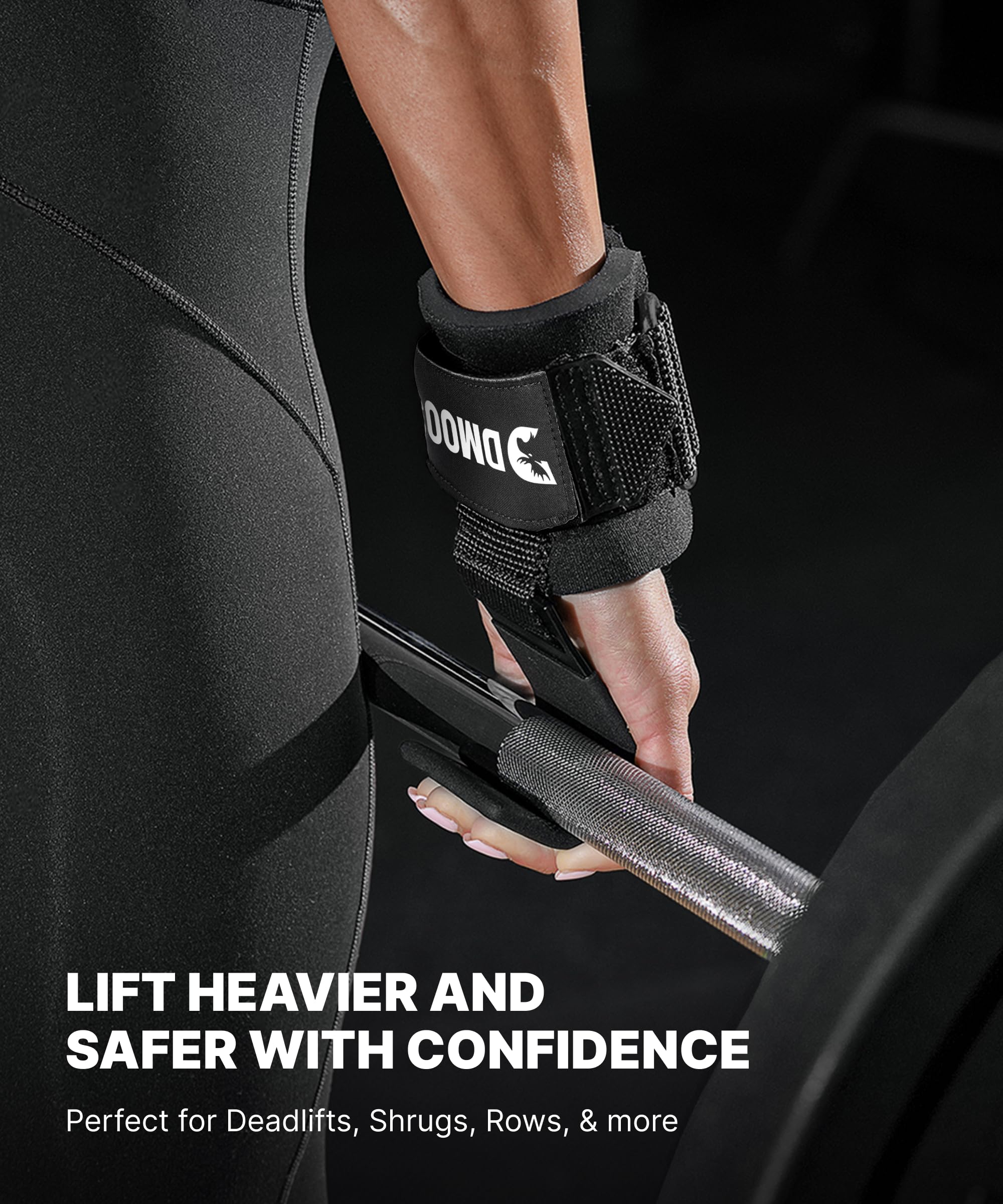DMoose Fitness close-up of 8mm wrist padding for improved comfort
