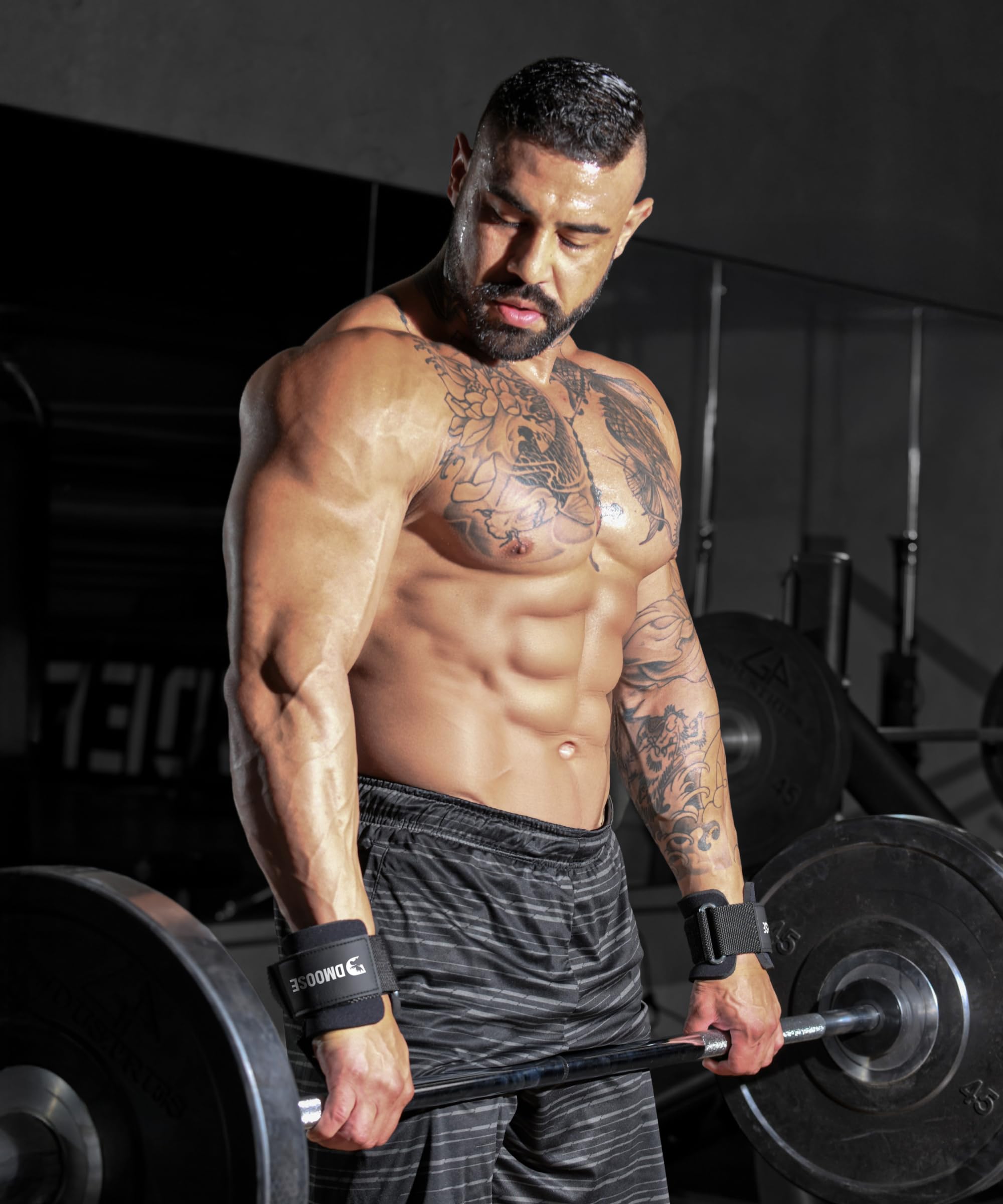 DMoose Fitness folded pair laid flat highlighting durable construction