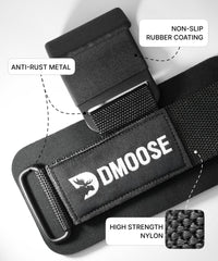 DMoose Fitness detailed textured hook surface for a secure non-slip grip