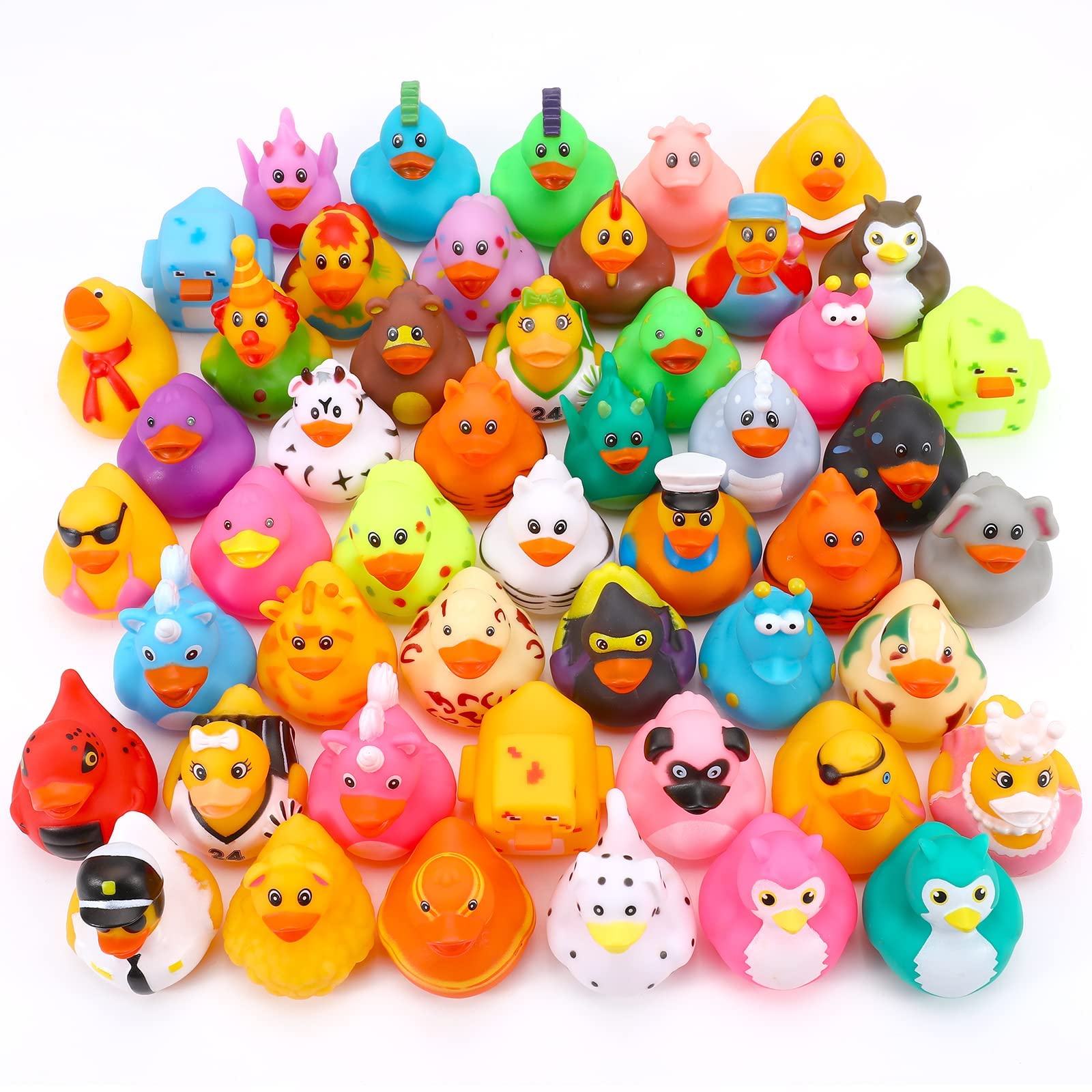 Dmsky party favors display with ducks used as event prizes
