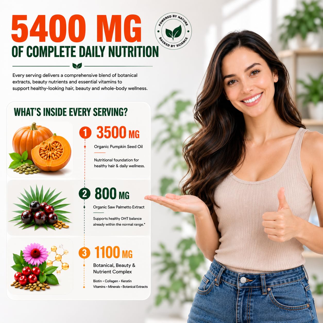 Dobeko nutrition label detail showing vitamins and biotin content benefit