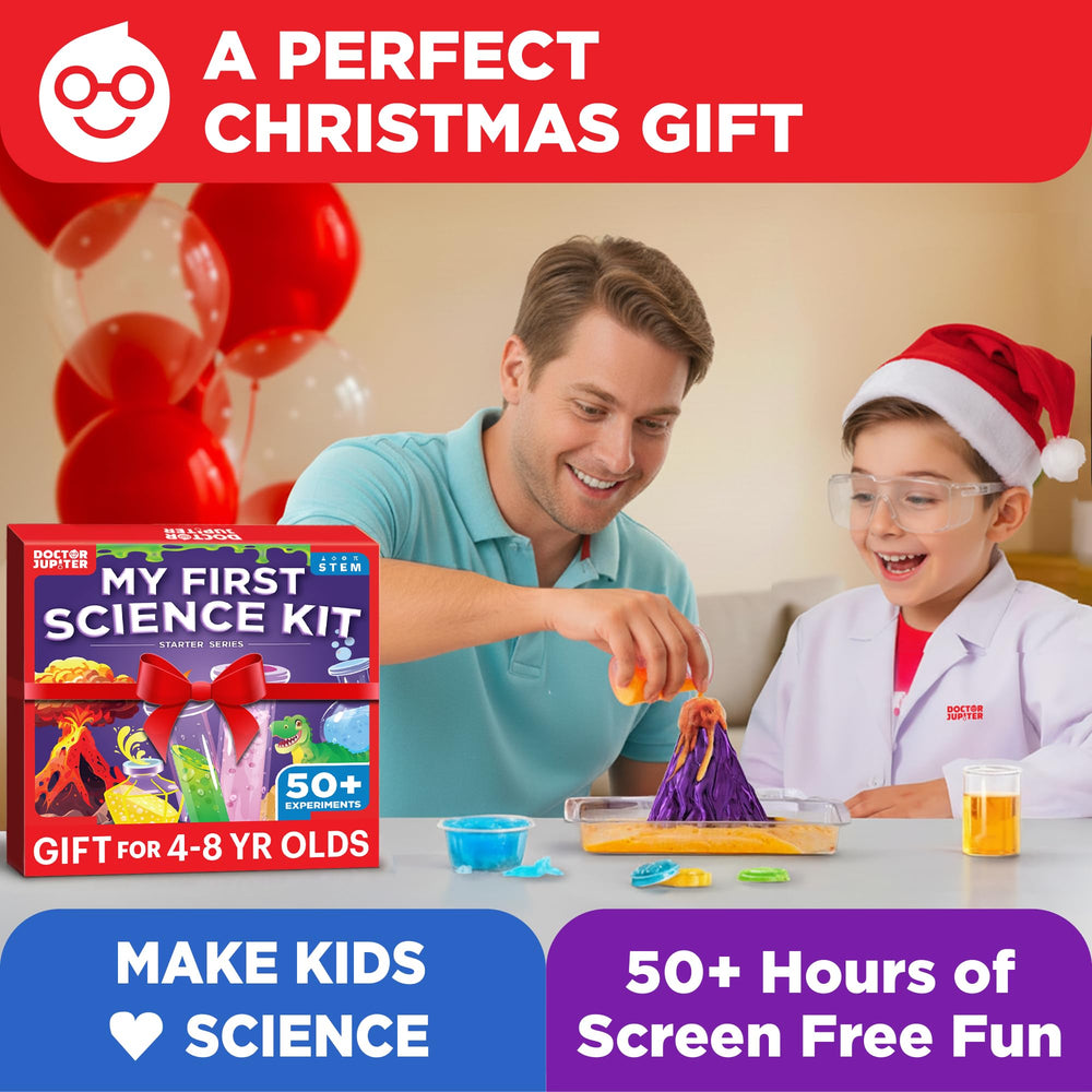Parent and child playing with Doctor Jupiter kit enjoying guided STEM time