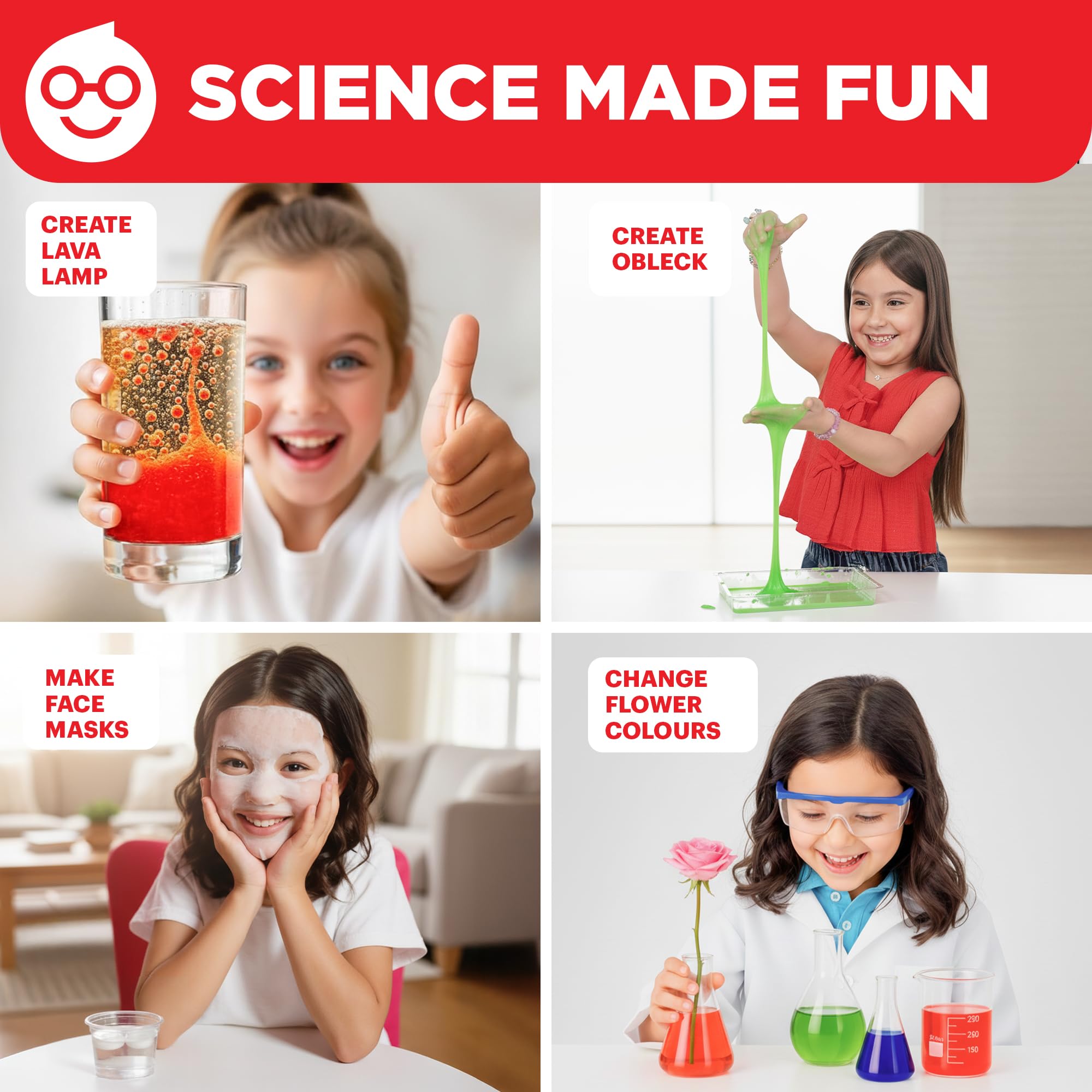 Doctor Jupiter volcano experiment erupting with child supervising and learning
