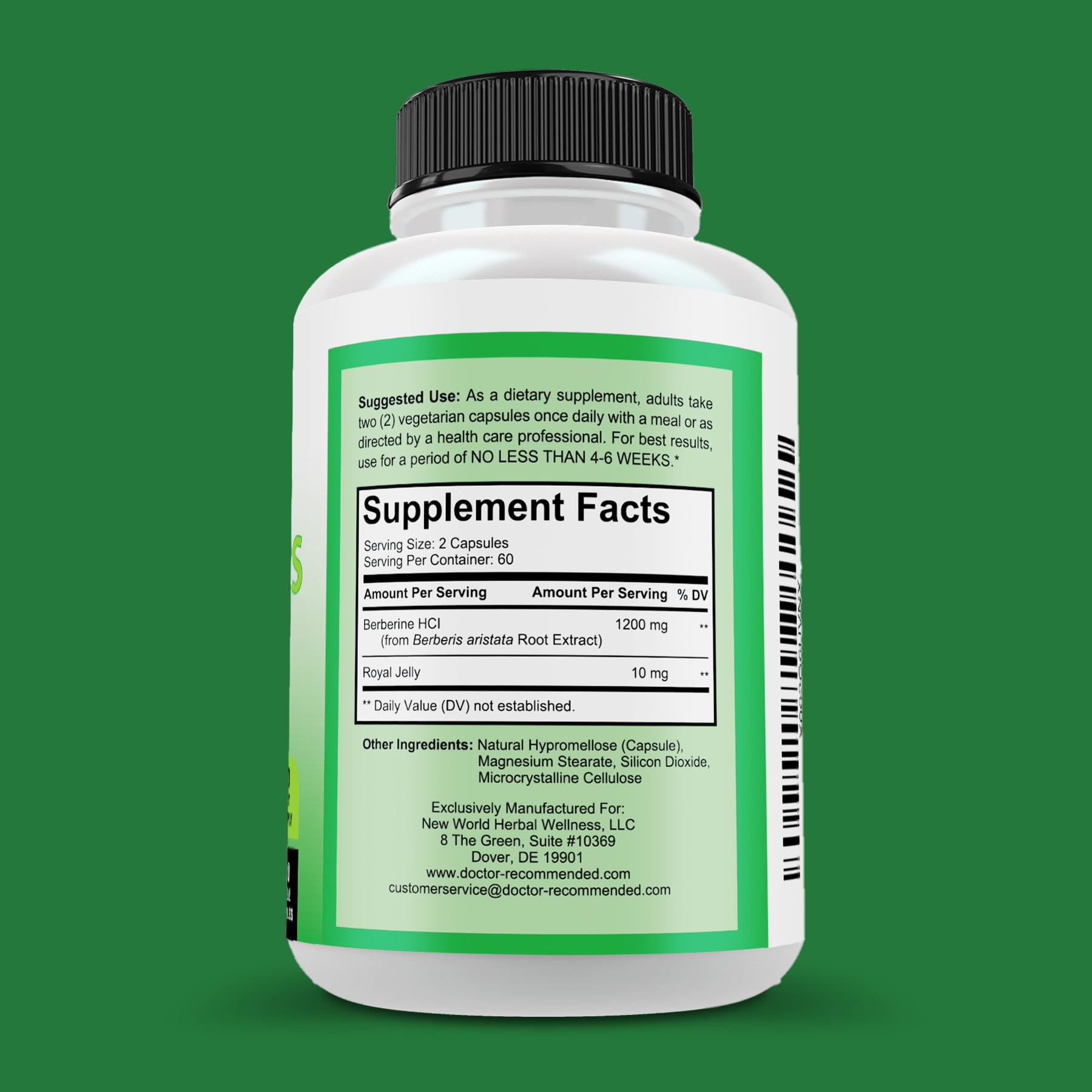 DOCTOR RECOMMENDED SUPPLEMENTS capsule close-up revealing veggie capsule texture and purity