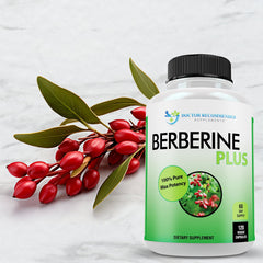 DOCTOR RECOMMENDED SUPPLEMENTS hand holding bottle demonstrating easy daily use benefit