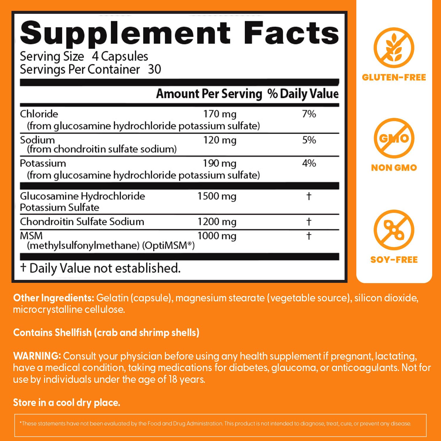Doctor's BEST supplement facts label with dosage and ingredient amounts