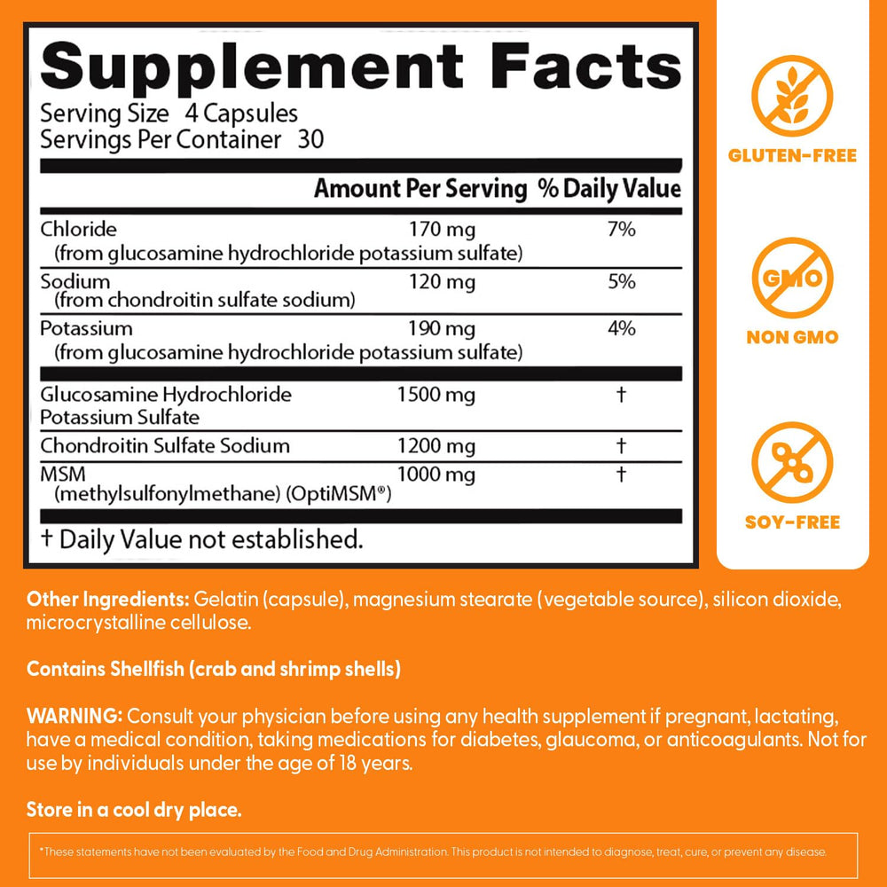 Doctor's BEST supplement facts label with dosage and ingredient amounts