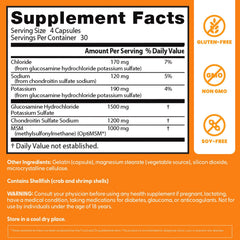 Doctor's BEST supplement facts label with dosage and ingredient amounts