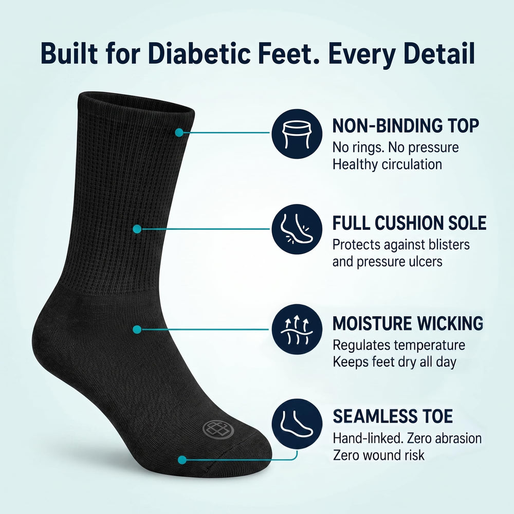 Doctor's Choice cushioned footbed detail offering impact protection