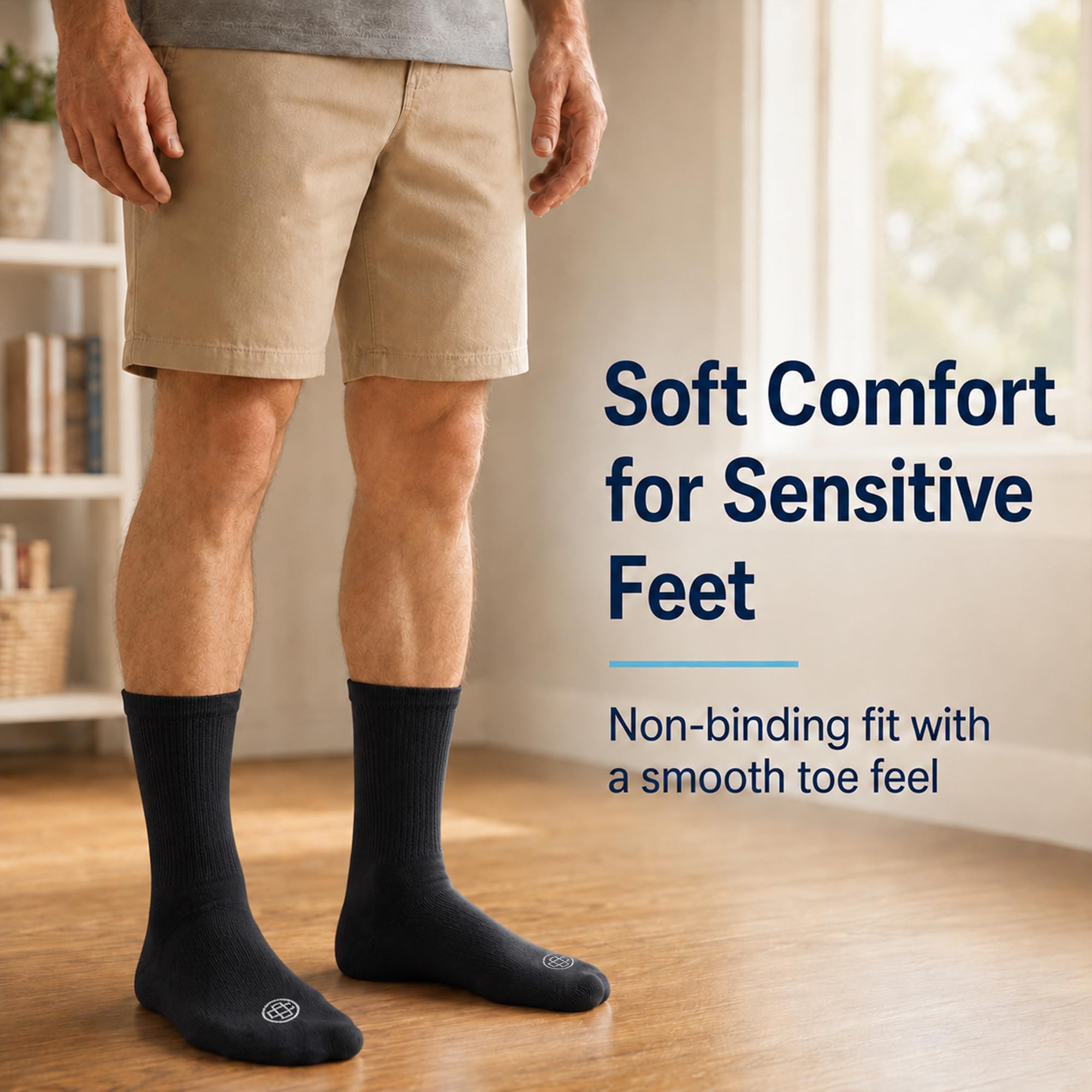 Doctor's Choice seamless toe close-up reducing friction and hotspots