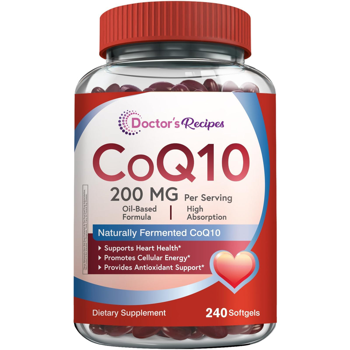 Doctor's Recipes front bottle showing supplement packaging and clear labeling for trust