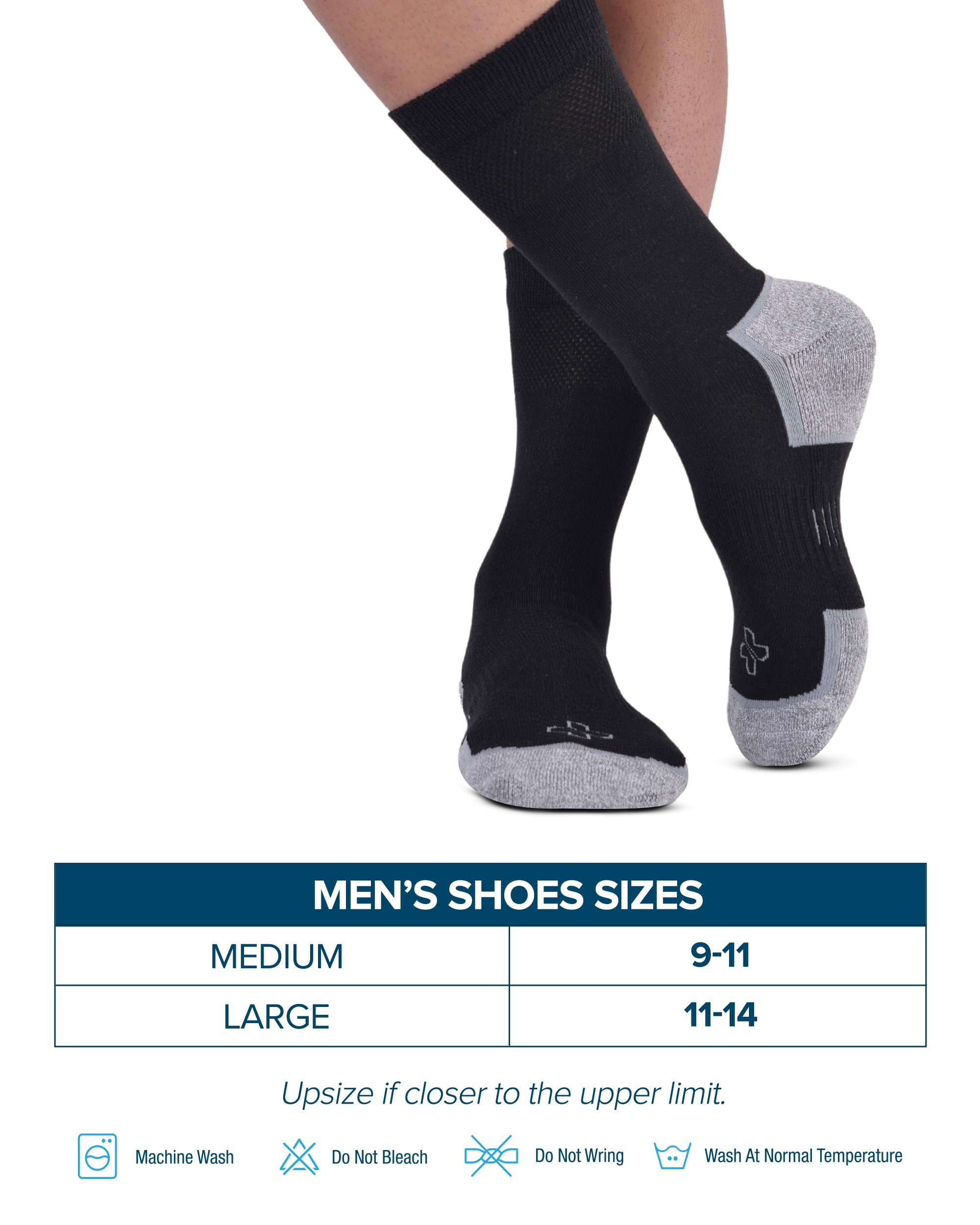Doctor's Select six pairs laid out to show crew length and sizing for daily rotation