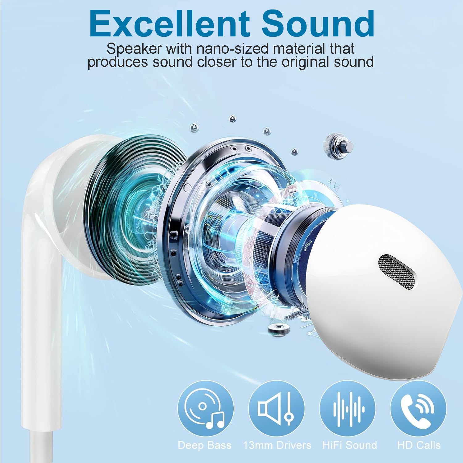 Docutca inline microphone and volume controls for hands-free calls