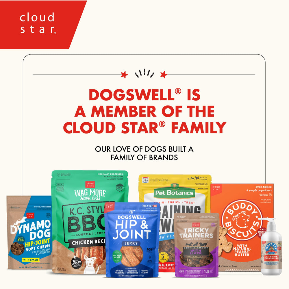 DOGSWELL dog enjoying treat illustrating palatability benefit