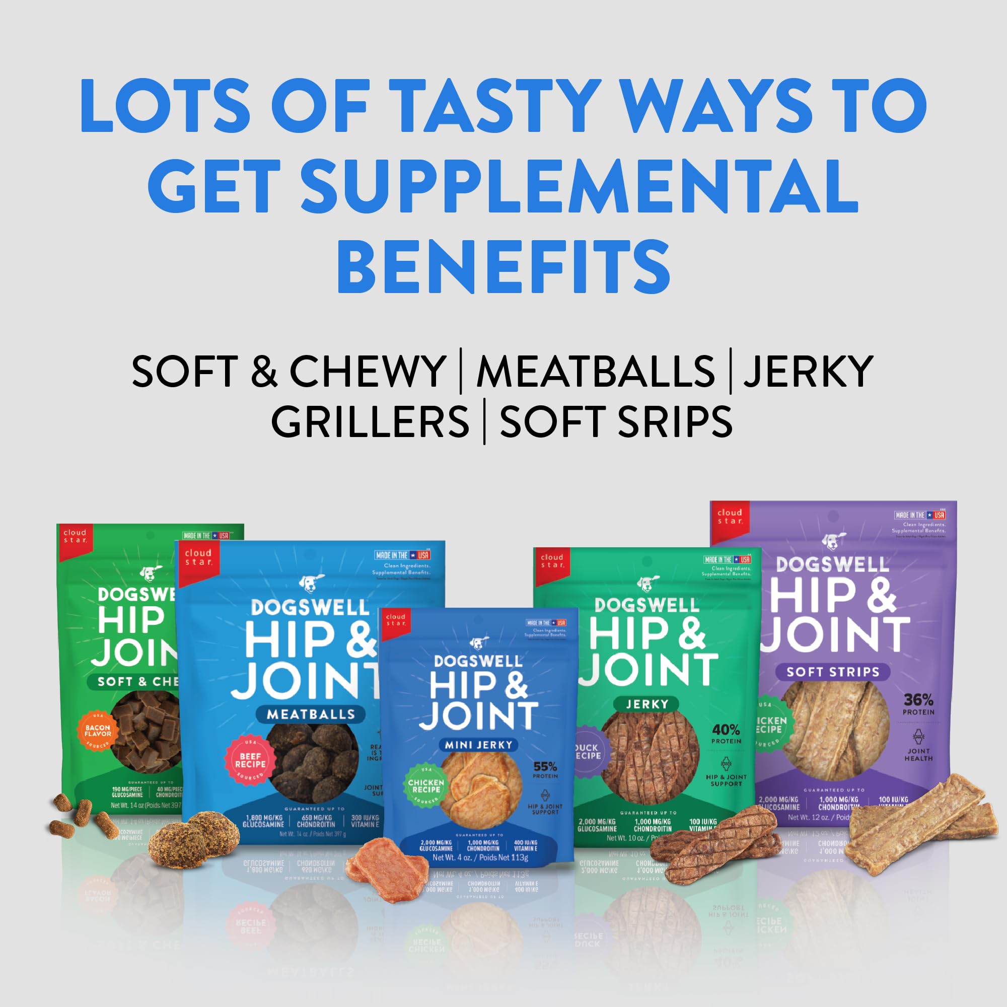 DOGSWELL handful of treats demonstrating portion control benefit