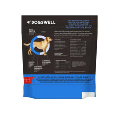 DOGSWELL close-up of chicken jerky texture and protein