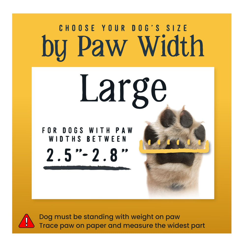 DOK TigerToes size comparison with ruler for accurate paw fit