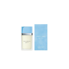 Dolce&Gabbana Light Blue side profile highlights glass clarity and modern shape