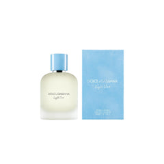 Dolce&Gabbana Light Blue side detail with cap highlighting premium finish