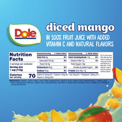 Dole close-up of mango texture highlighting fresh fruit quality