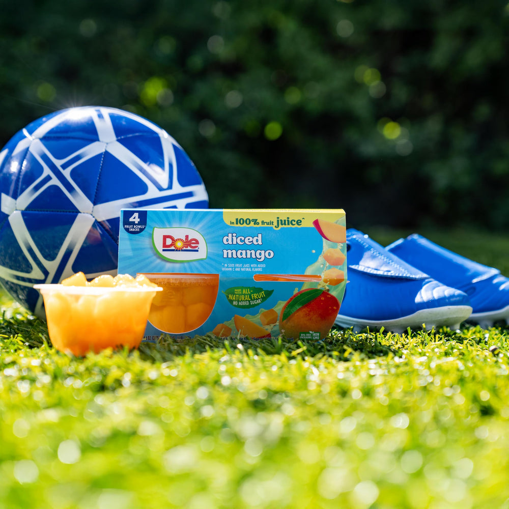Dole diced mango served over yogurt adding flavor and convenience