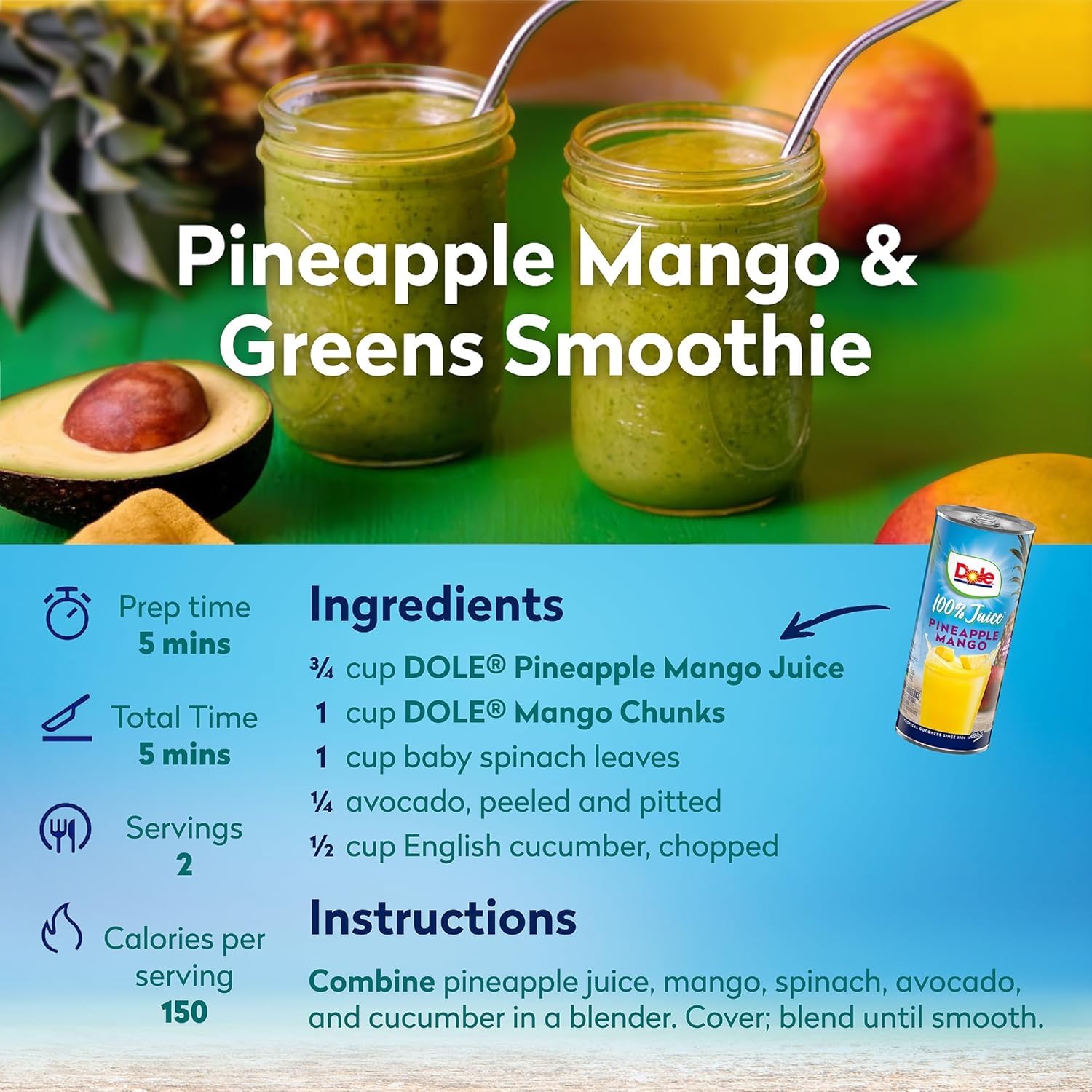 Dole can held in hand for scale and single-serve convenience